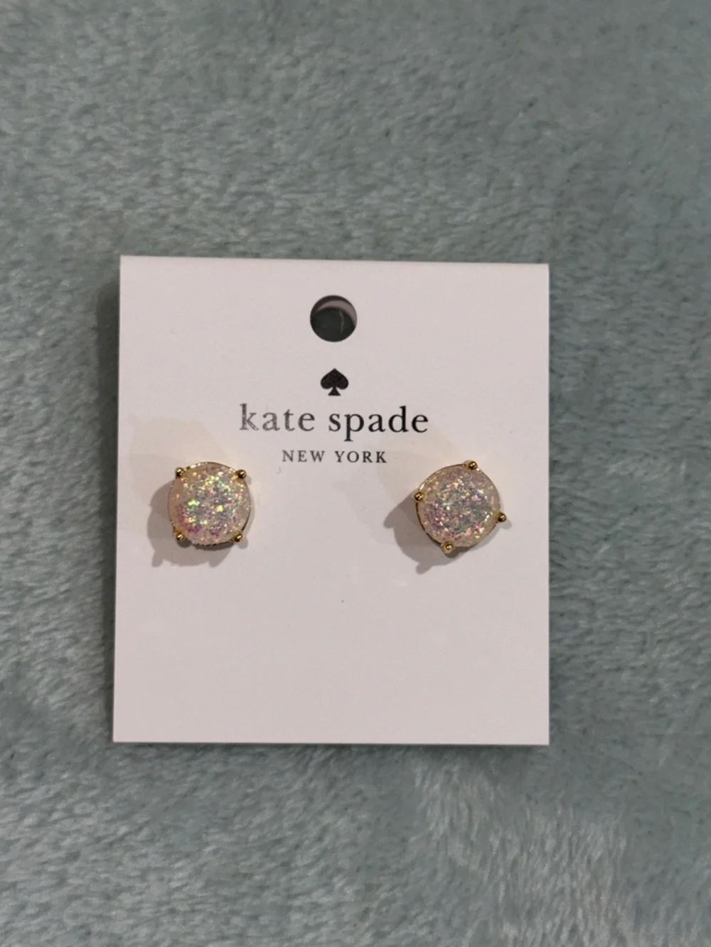 kate spade Multicolor Glitter Stud Earrings - Gold Tone - Picture 9 of 9